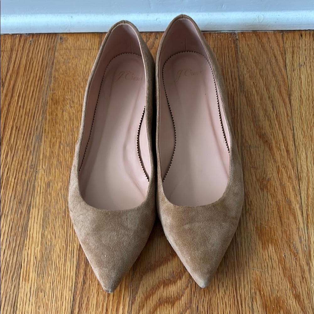 J. Crew Audrey Women's Ashen Brown Suede Flats